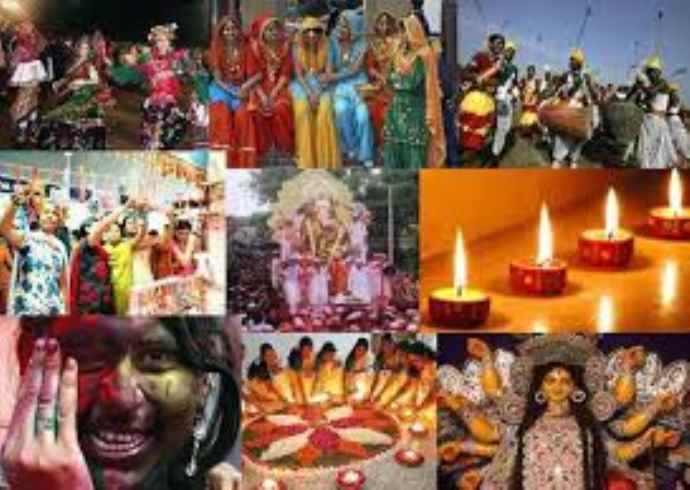भारतीय संस्कृति में विभिन्न धार्मिक त्योहारों के बारे में जानकारी दें।