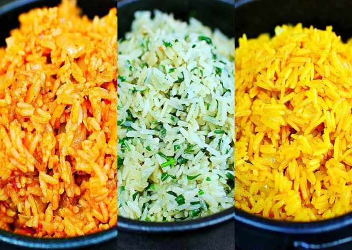 What are the different types of Indian rice dishes?