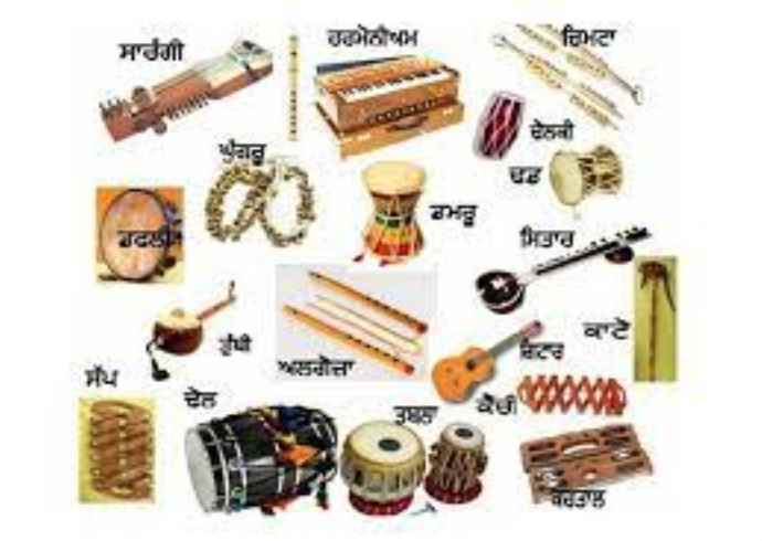 What are the traditional musical instruments used in Punjabi music